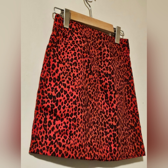 Charlotte Russe red leopard print mini skirt - Picture 5 of 8